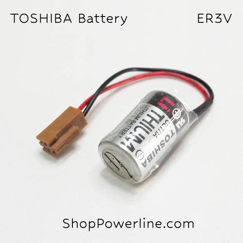 แบตเตอรี่ Battery TOSHIBA (ER3V, JUSP-BAT01, NP8P-BT) 3.6V (Brown Long Plug)