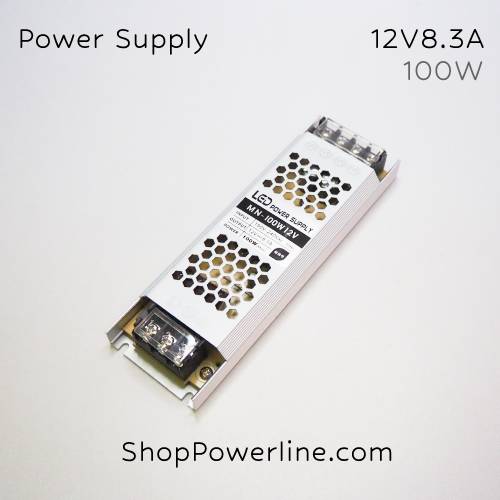 อุปกรณ์จ่ายไฟ Power Supply 12V 100W 8.3A (Slim)