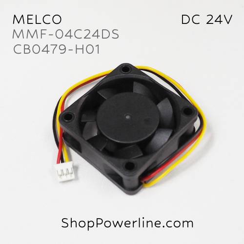 พัดลม Fan MELCO (MMF-04C24DS RCB, CB0479-H01) DC24V 40x40x15mm 0.09A (3wire White C2 Plug)