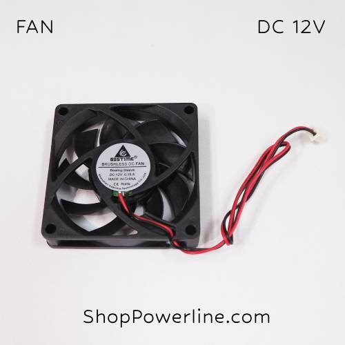 พัดลม Fan DC12V 70x70x15mm (2wire)