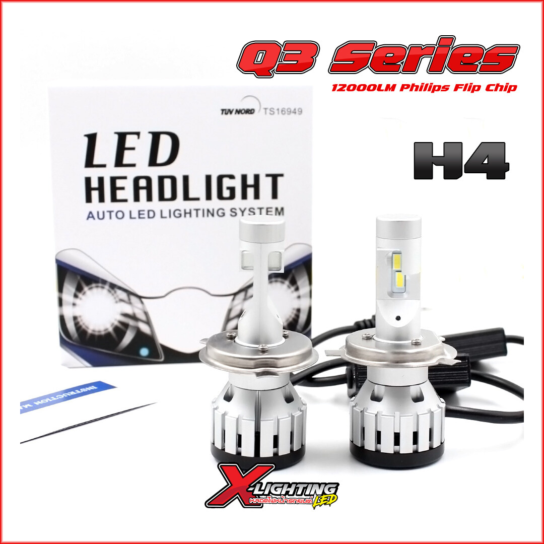 Q3 LED หลอดไฟหน้ารถยนต์ รุ่น Q3 Canbus ในตัว 12000LM 6000K 90W 12V-30V