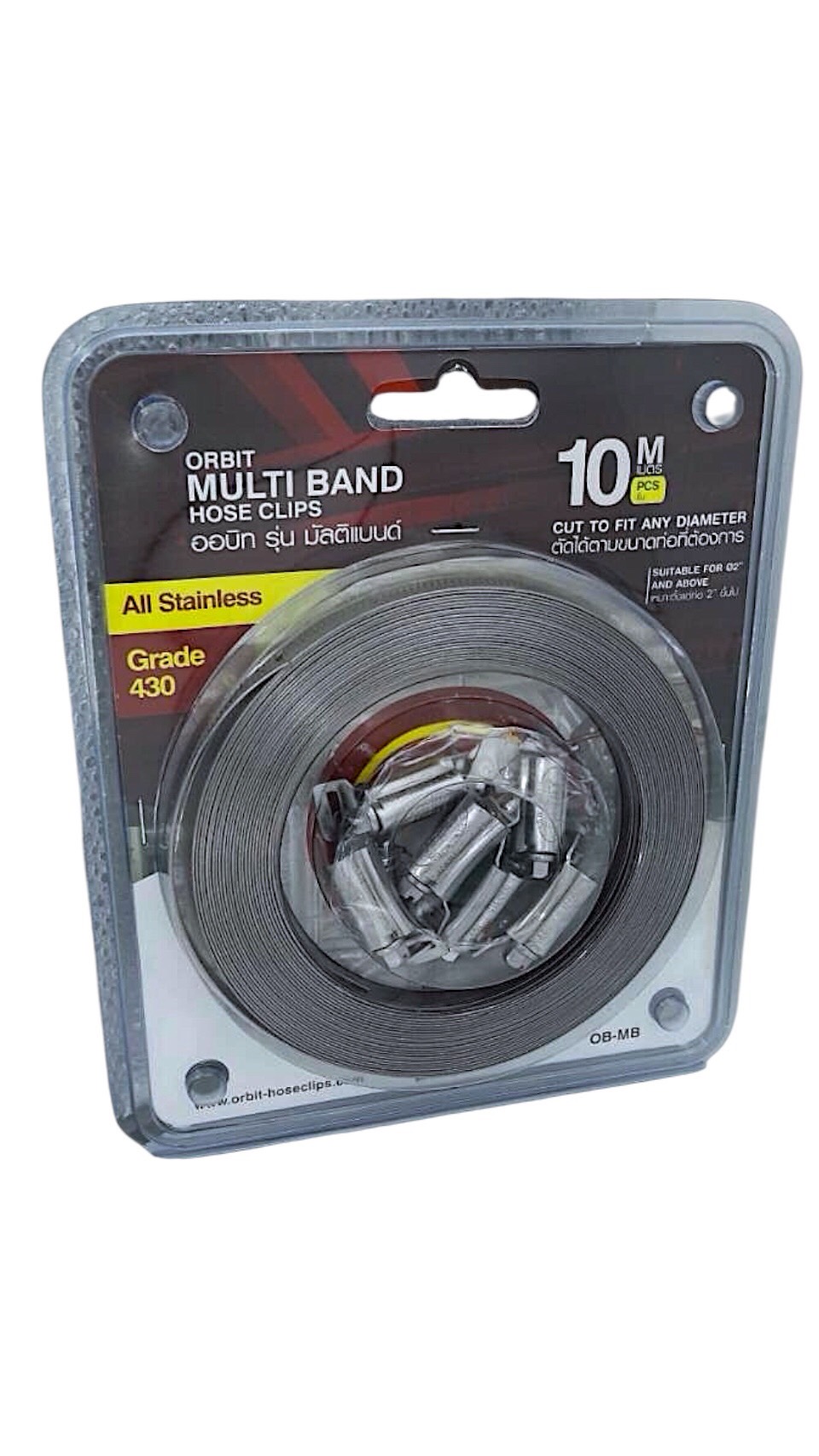 เหล็กรัดสแตนเลส ORBIT MULTI BAND 10 เมตร (รุ่นแผง)