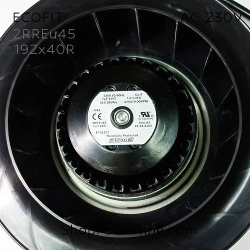 พัดลม Fan ECOFIT (2RREu45, A04-A5) AC230V 192x40R 1.0/1.25A (4wire) + Capacitor