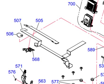 "สายแพรหัวพิมพ์" CABLE HEAD EPSON LQ590II