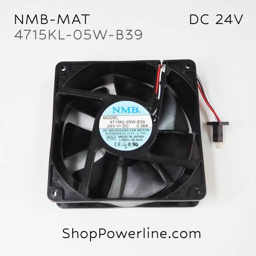 พัดลม Fan NMB-MAT (4715KL-05W-B39, A90L-0001-0509) DC24V 120x120x38mm 0.36A (3wire Fanuc 3pin Plug)