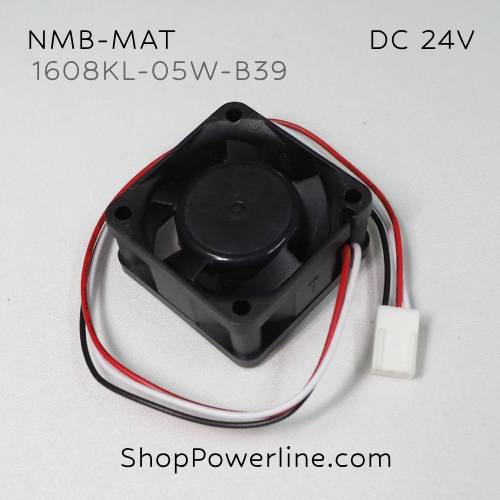 พัดลม Fan NMB-MAT (1608KL-05W-B39) DC24V 40x40x20mm 0.07A (3wire White B2 Plug)