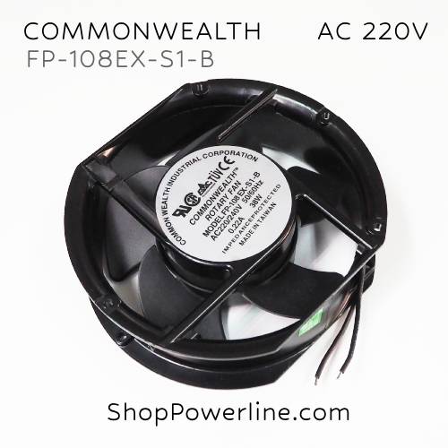 พัดลม Fan COMMONWEALTH (FP-108EX-S1-B) AC220V 172x150x51mm (2wire)