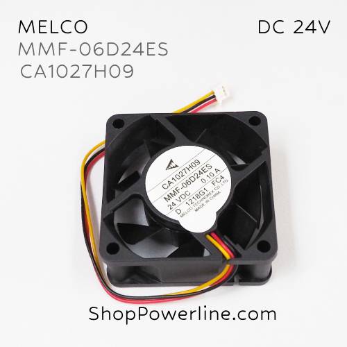 พัดลม Fan MELCO (MMF-06D24ES FC4, CA1027H09) DC24V 60x60x25mm 0.10A (3wire White C4 Plug)