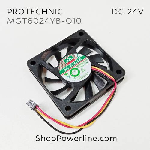 พัดลม Fan Protechnic (MGT6024YB-O10) DC24V 60x60x10mm 0.22A (3wire 4pin Black Plug)