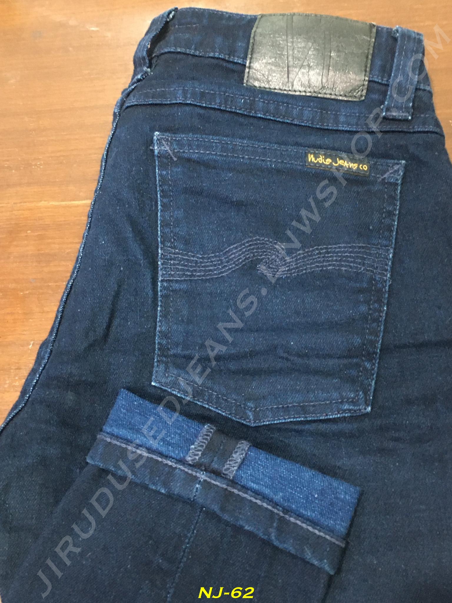 62. Nudie Jeans - Skinny Lin - Rinse Indigo Indigo สีน้ำเงิคราม ทรงเดฟ 13oz. เอว 30 ยาว 29
