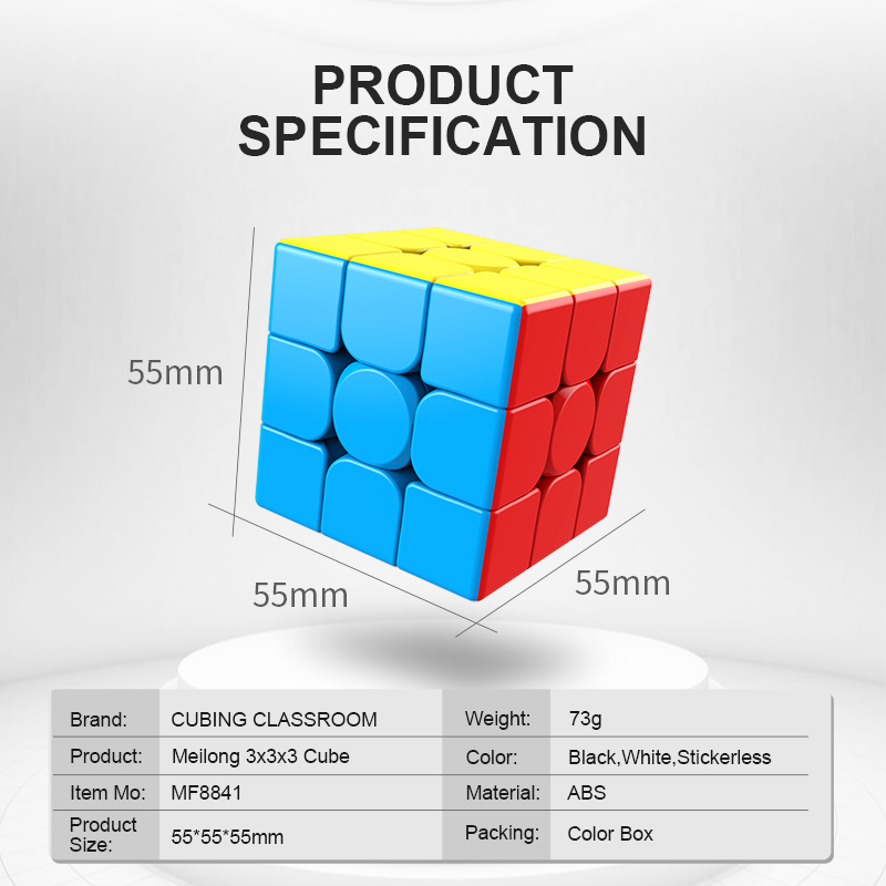 รูบิค 3x3 MOYU Rubik NEW Design Anti pop ลดการเสียดสี เล่นแล้วติดขัด รุ่นนี้ ลื่นมากมา จาก MOYU ออกแบบ แกนหมุน ใหม่ ชิ้นส่วน ใหม่ ในราคาประหยัดคุณภาพระดับเทพ rubik.รูบิค.รูบิก.ลูกบิด