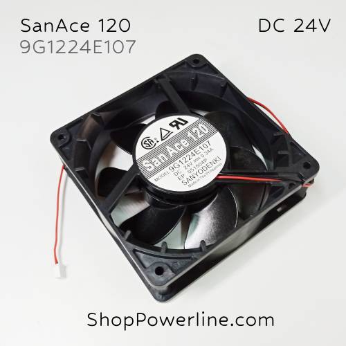 พัดลม Fan SanAce120 (9G1224E107) DC24V 120x120x38mm 0.34A (2wire White Plug)