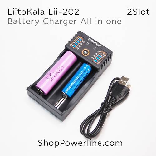 เครื่องชาร์จแบตเตอรี่ Charger All in One Liitokala (Lii-202) (2slot)