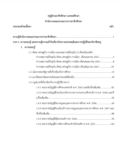 โหลดแนวข้อสอบ ครูผู้ช่วยอาชีวศึกษา เอกพลศึกษา สำนักงานคณะกรรมการการอาชีวศึกษา