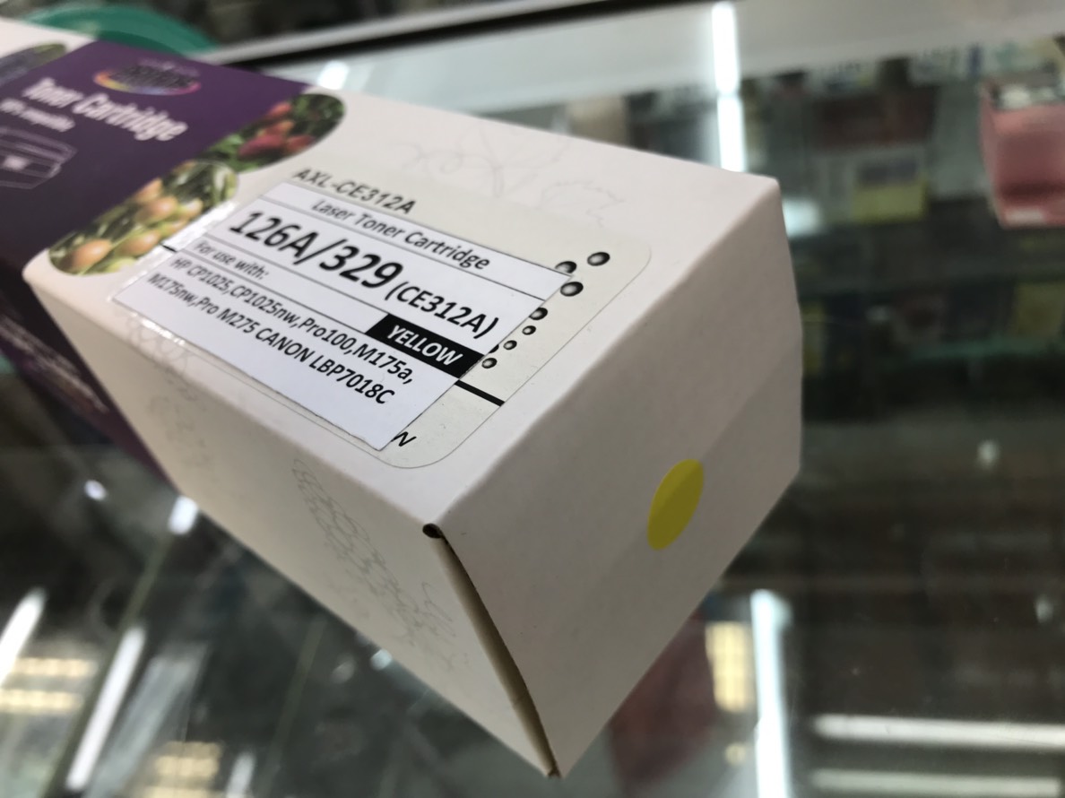ตลับหมึกเทียบเท่า LASER HP CE312A (126A Yellow) สีเหลือง