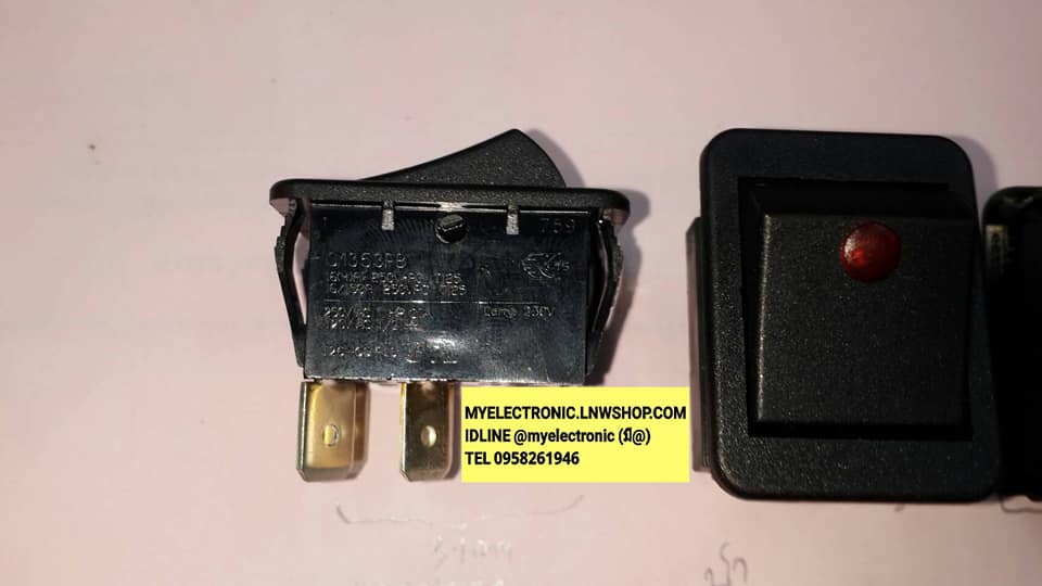 ขาย สวิทช์ไฟเหลี่ยมดำจุดแดง15A250Vทนกระแสสูงของแท้ EDKขายสวิทช์ไฟเหลี่ยมดำ4ขาราคาตัวละ บาท