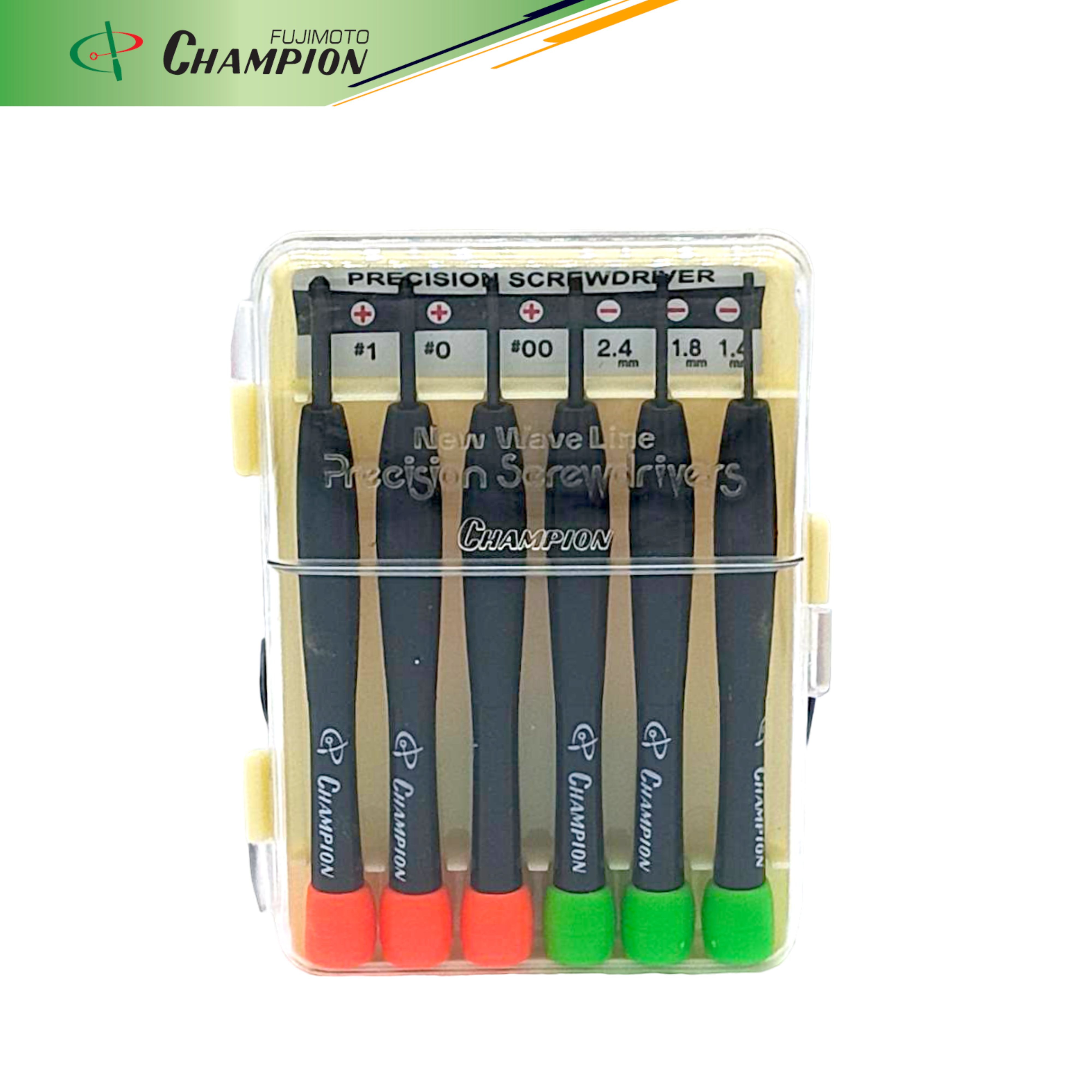 ไขควงซ่อมนาฬิกา ชุดไขควงซ่อมนาฬิกาด้ามพลาสติก 6 ชิ้น CHAMPION C220-01