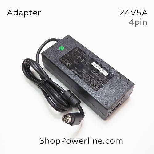 อะแดปเตอร์ Adapter Printer 24V 5A (4Pin)(Dual Pin Top+, Buttom-) SM/PS