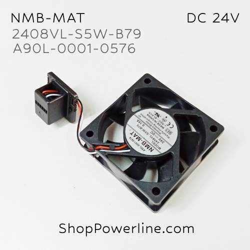 พัดลม Fan NMB-MAT (2408VL-S5W-B79, A90L-0001-0576) DC24V 60x60x20mm 0.15A (3wire Fanuc Special Plug)