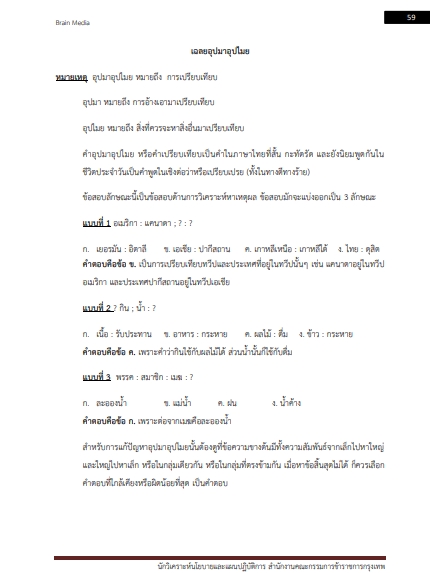 โหลดแนวข้อสอบ นักวิเคราะห์นโยบายและแผนปฏิบัติการ กรุงเทพมหานคร