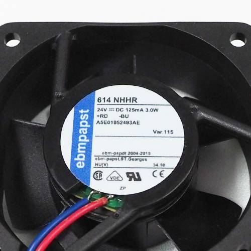 พัดลม Fan ebmpapst (614NHHR, A5E01052493AE) DC24V 60x60x25mm 0.125A 3.0W (2wire White D3 Plug)