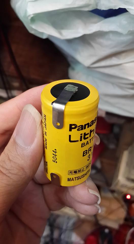 ถ่าน3vBR-C 3V BATTERY LITHUM PANASONIC เส้นผ่านศูนย์กลาง 26มม X ยาว41มม.