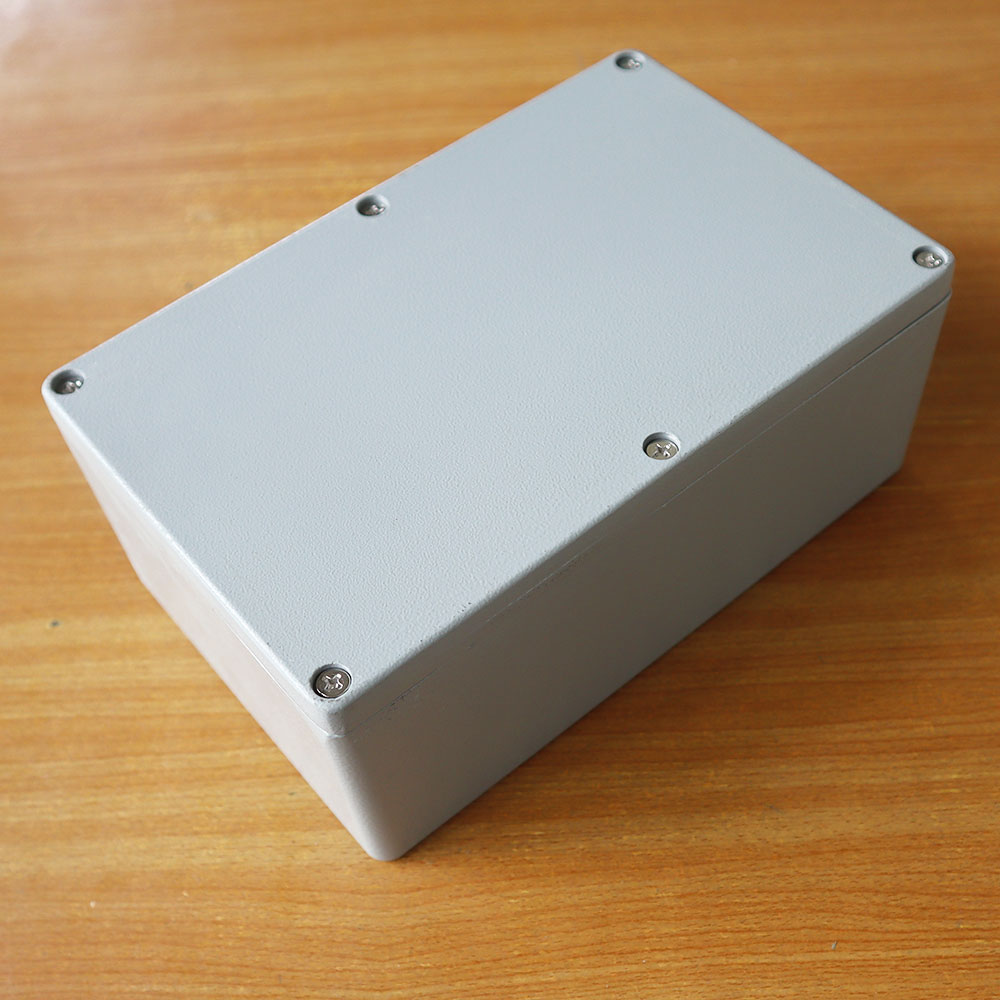 กล่องอลูมิเนียมกันน้ำ IP66 สีเทา ขนาด 188 X 120 X 78 มม.