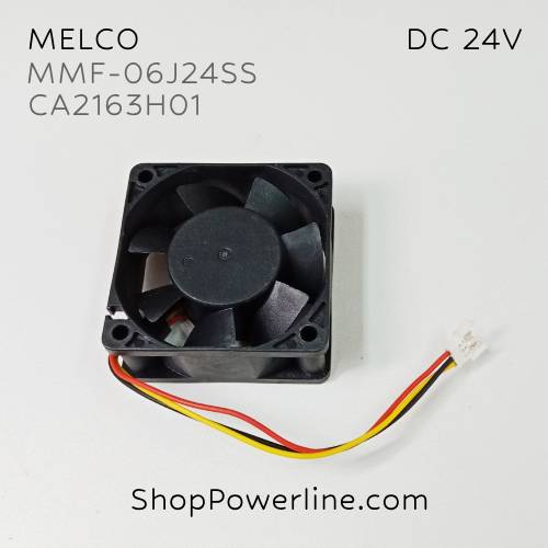 พัดลม Fan MELCO (MMF-06J24SS CP1, CA2163H01) DC24V 60x60x25mm 0.15A (3wire White C3 Plug)
