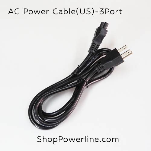 สายไฟ AC Power Cable(US) - 3Port Notebook (0.75mm)(1.8m)