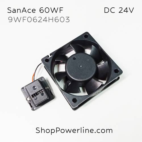 พัดลม Fan SanAce60WF (9WF0624H603, A90L-0001-0576) DC24V 60x60x20mm 0.15A (3wire Fanuc Special Plug)