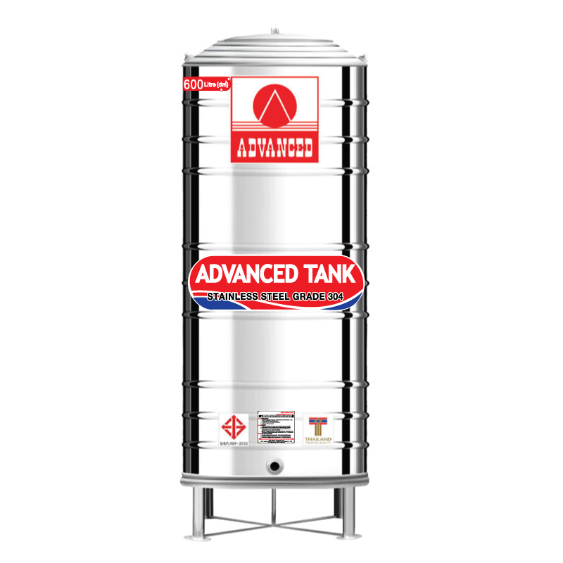 แท้งค์น้ำสแตนเลส แอ็ดวานซ์ ADVANCED ทรงก้นเรียบ AVF600 ขนาด 600 ลิตร