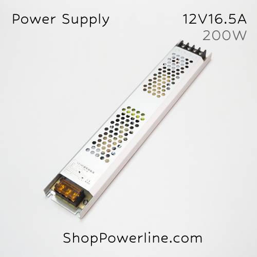 อุปกรณ์จ่ายไฟ Power Supply 12V 200W 16.5A (Slim)