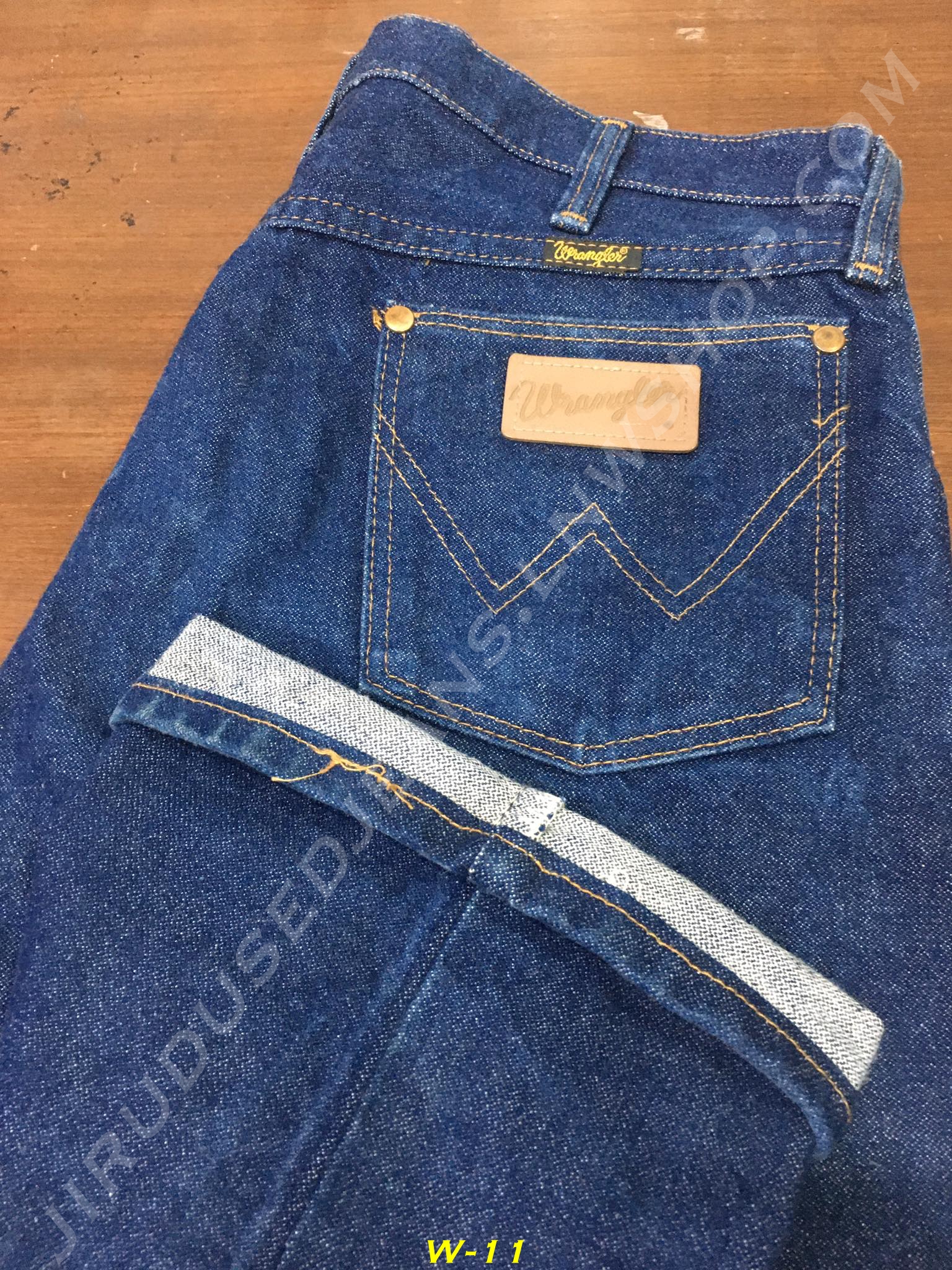 11. กางเกงยีนส์แรงเลอร์ Wrangler - 13MWZ กระบอกตรง เอว 35 ยาว 32 Made in USA