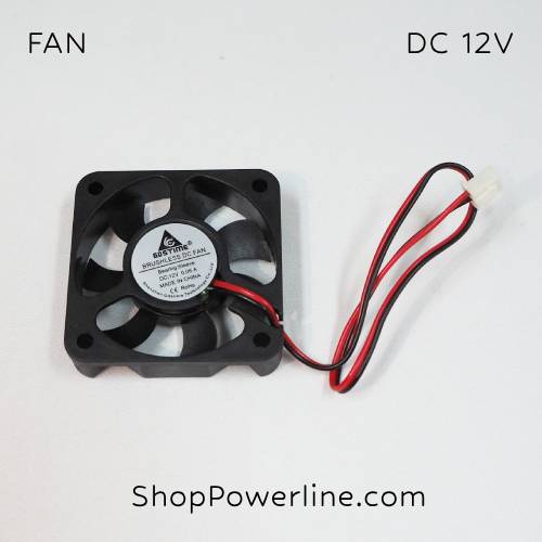พัดลม Fan DC12V 50x50x10mm (2wire)