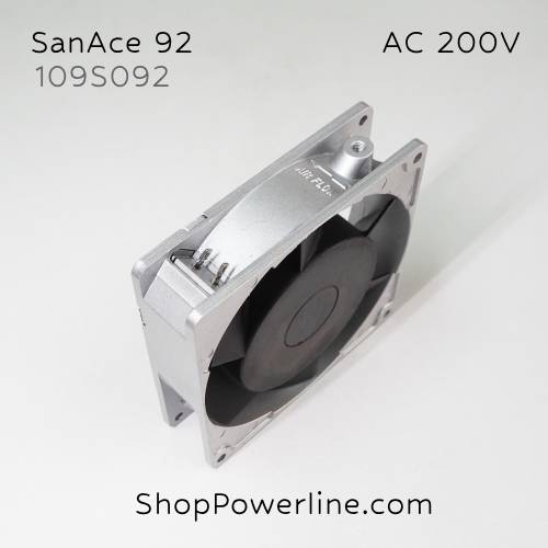 พัดลม Fan SanAce92 (109S092) AC200V 92x92x25mm 11/10W (2pin)