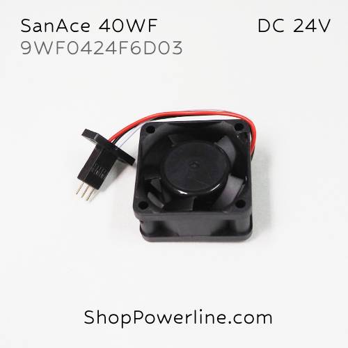 พัดลม Fan SanAce40WF (9WF0424F6D03, A90L-0001-0507#A) DC24V 40x40x20mm 0.076A (3wire Fanuc 3pin Plug)