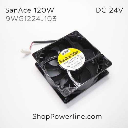 พัดลม Fan SanAce120W (9WG1224J103) DC24V 120x120x38mm 1.0A (2wire White Plug)