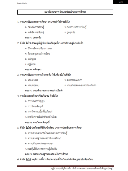 โหลดแนวข้อสอบ ครูผู้ช่วย เอกบัญชีการเงิน สำนักงานคณะกรรมการการศึกษาขั้นพื้นฐาน