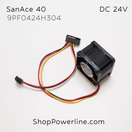 พัดลม Fan SanAce40 (9PF0424H304, A90L-0001-0580#B) DC24V 40x40x28mm 0.095A (3wire Fanuc Special Plug)