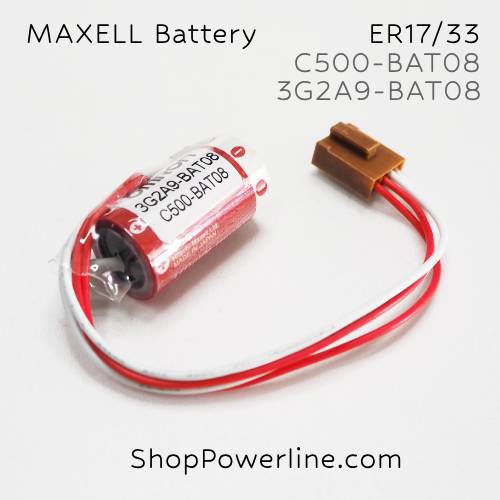 แบตเตอรี่ Battery Maxell/Japan (ER17/33, 3G2A9-BAT08, C500-BAT08) 3.6V (Brown Plug 4wire)