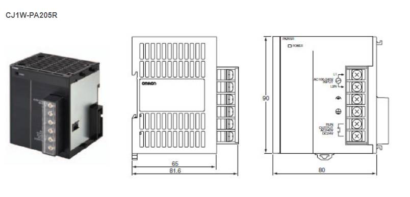 OMRON (CJ1W-PA205R) AC Power Supply Unit สินค้าใหม่