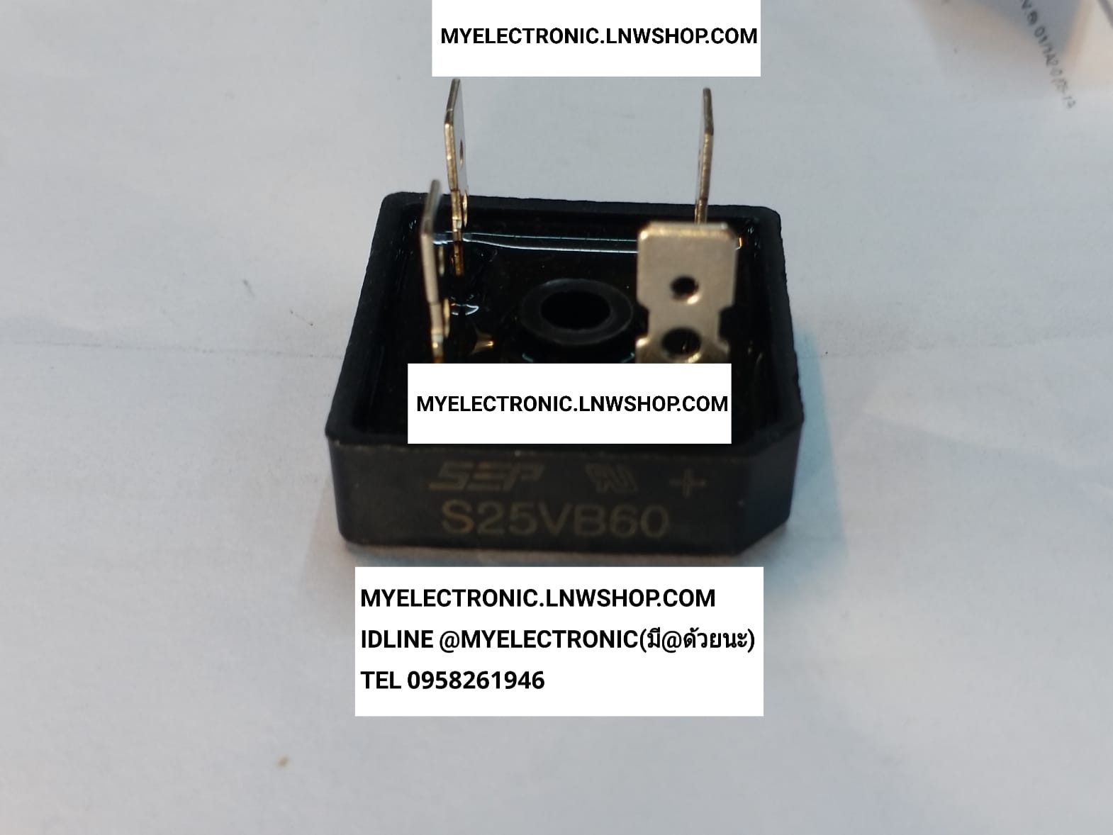 ขาย S25VB60 ไดโอดบริดจ์ DIODE BRIDGE 25A600V SHINDENKEN ของแท้ ราคา ตัวละ . . . . หน่วย บาท