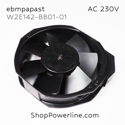 พัดลมใบพัดโลหะ Fan ebmpapst (W2E142-BB01-01, 7056ES) AC230V 172x150x38mm 27/28W (2pin)