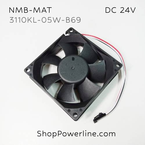 พัดลม Fan NMB-MAT (3110KL-05W-B69, A90L-0001-0530/70) DC24V 80x80x25mm 0.18A (3wire Dupont Plug)
