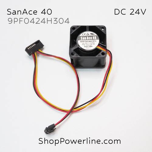 พัดลม Fan SanAce40 (9PF0424H304, A90L-0001-0580#B) DC24V 40x40x28mm 0.095A (3wire Fanuc Special Plug)