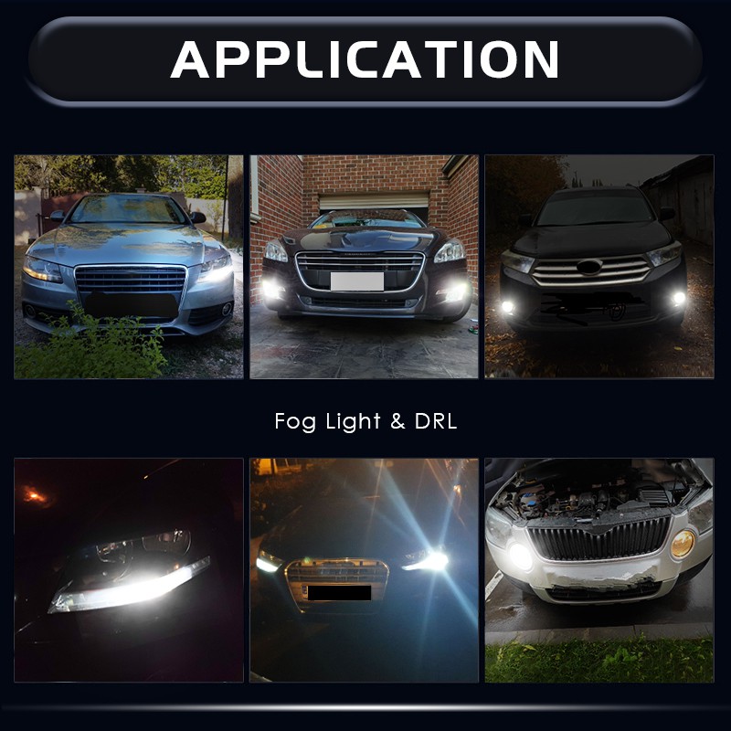 หลอดไฟตัดหมอก LED ขั้ว P13W PSX26W ไฟตัดหมอกรถตู้ แสงสีขาว 800LM 10W 12V