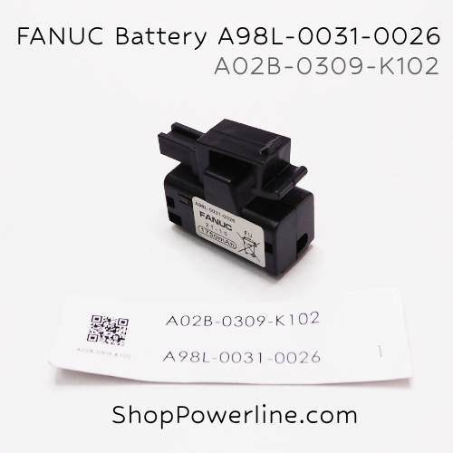 แบตเตอรี่ Battery FANUC (A98L-0031-0026, A02B-0309-K102) 3V