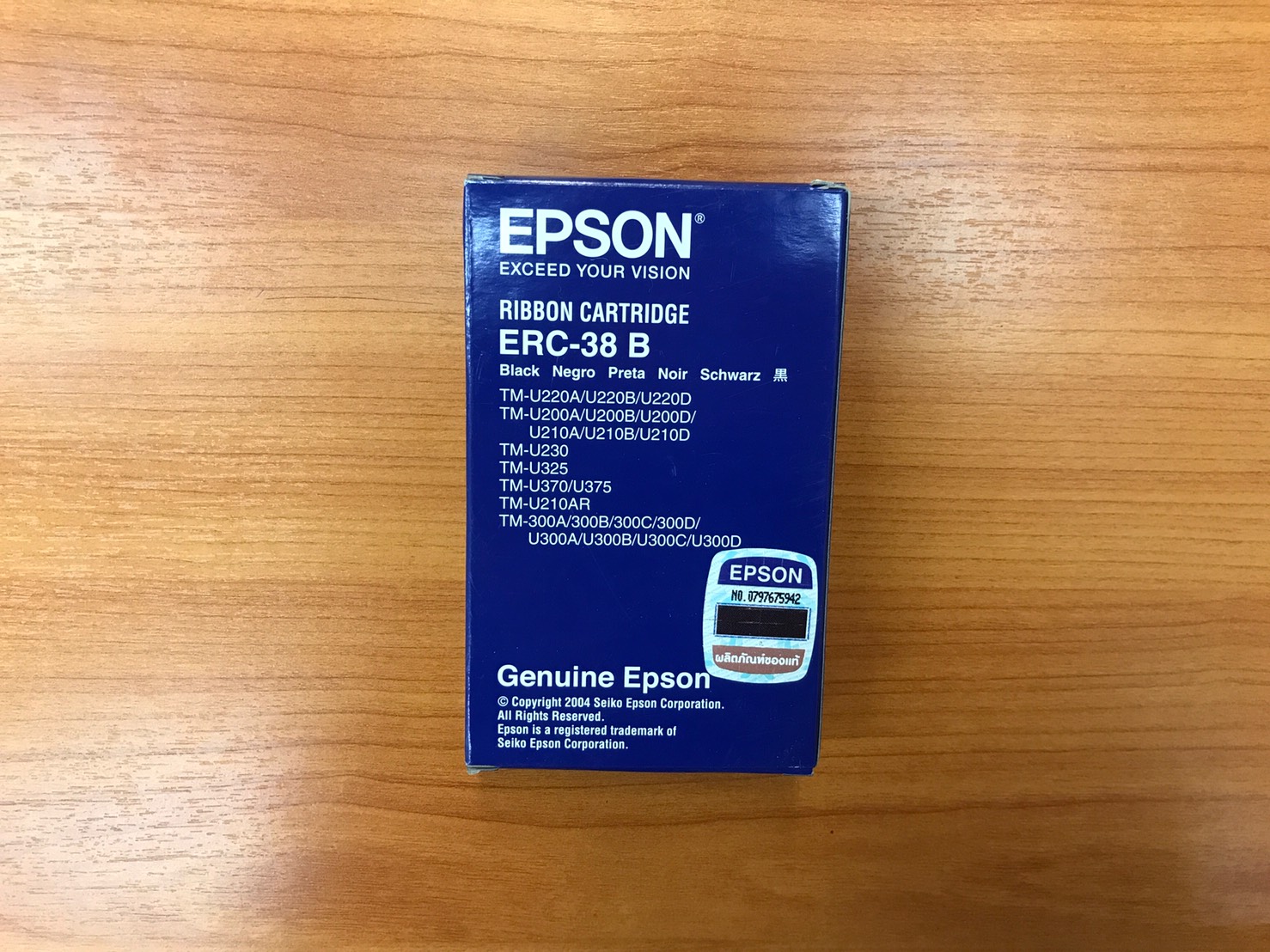 ตลับผ้าหมึกของแท้ Ribbon Org. EPSON TM-U220A , TM-U220B , TM-U220D , TM-U220PA , TM-U220PB , TM-U220PD