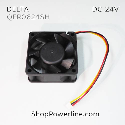 พัดลม Fan DELTA (QFR0624SH) DC24V 60x60x25mm 0.15A (3wire White C2 Plug)