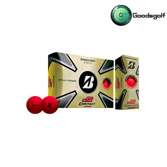 ลูกกอล์ฟ Bridgestone e12 Contact 2023 Red (ซื้อ1แถม1)